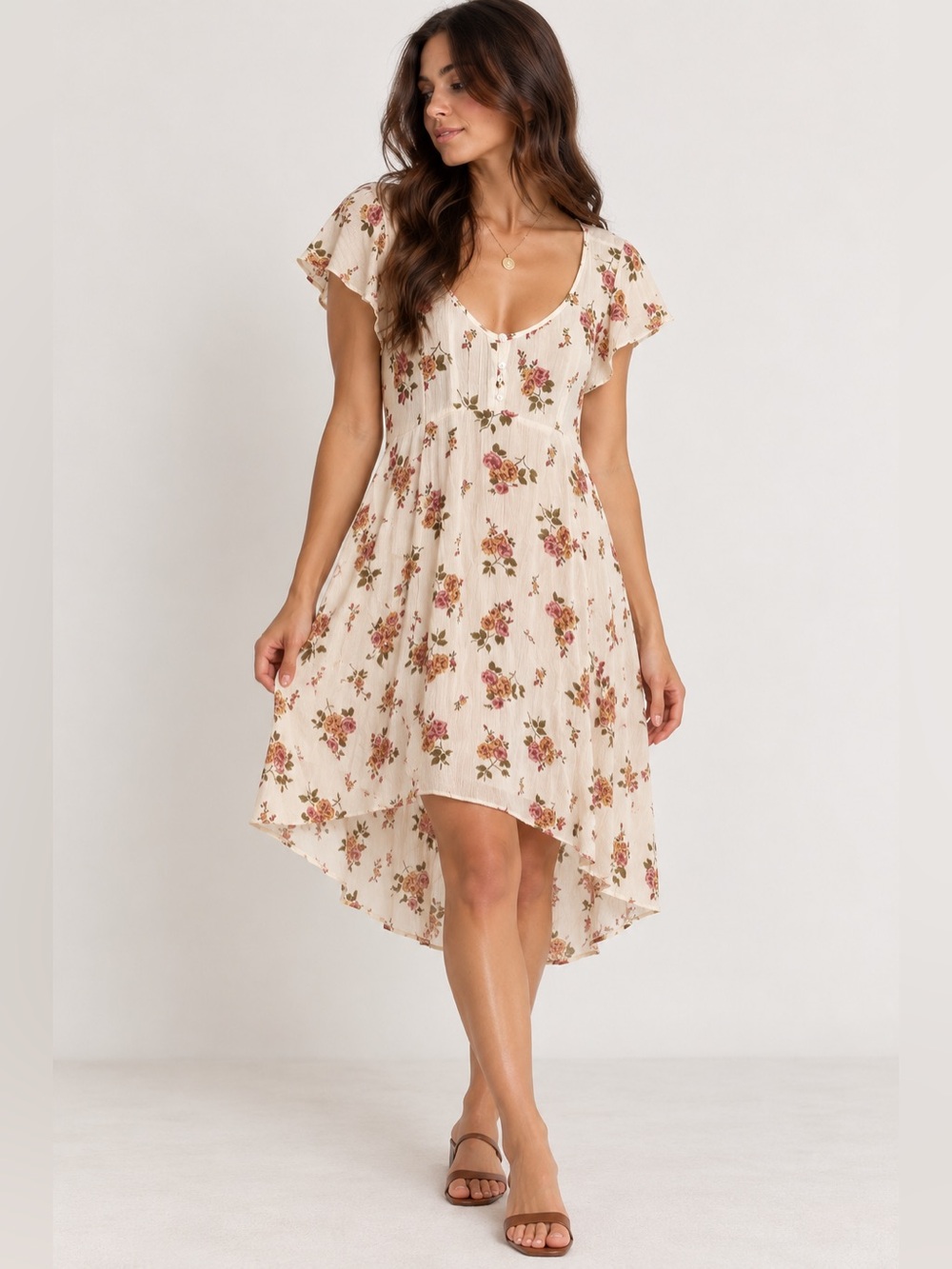 Denim & Supply Ralph Lauren Floral High Low Dress Cottagecore Boho